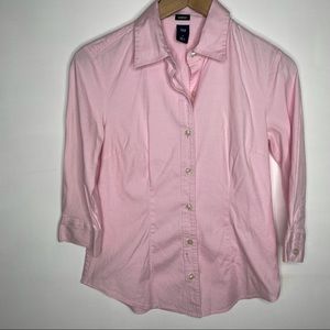 Gap pale pink button front blouse